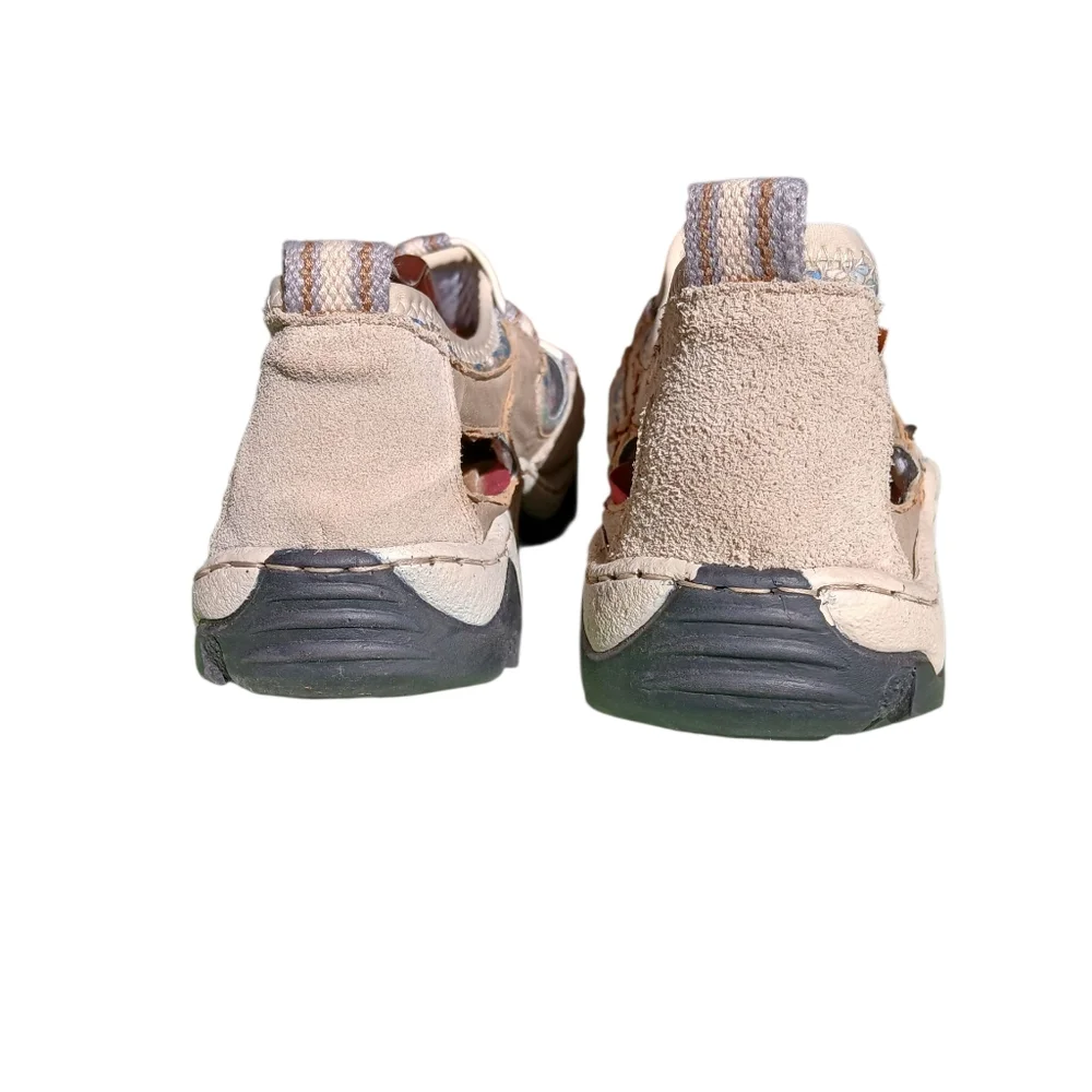 Rieker Men's Size 42 Beige Outdoor Sandals with White Laces